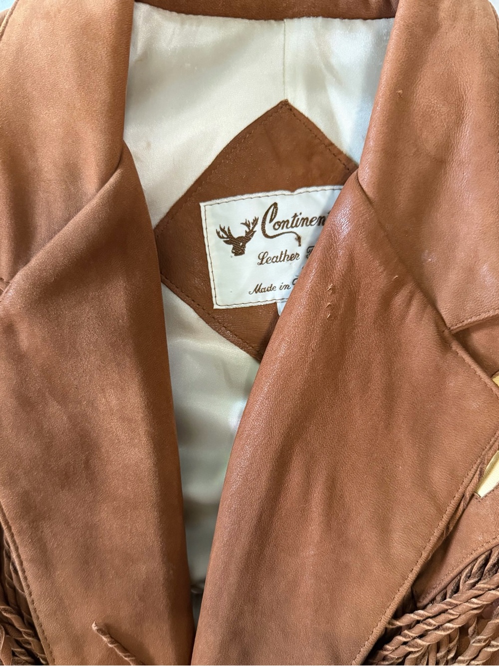 Vintage Continental Leather Fashions Western Fringe Jacket USA Buffalo Nickel - Picture 14 of 16